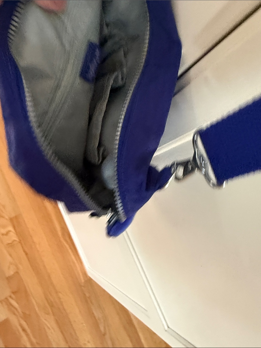 Kipling Royal Blue Crossbody Bag with Monkey Charm 11”X10” - Picture 9 of 10